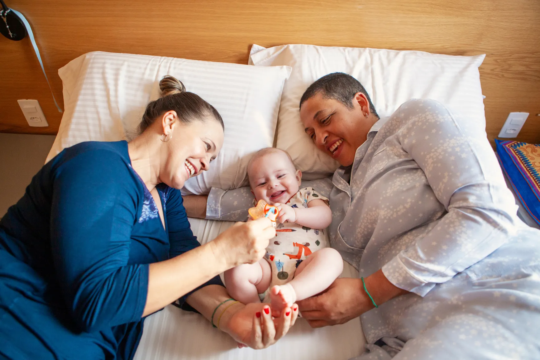 A joyful family moment.